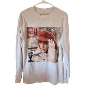 Taylor Swift Red Taylor’s Version Long Sleeve Shirt Official Size Medium Gray